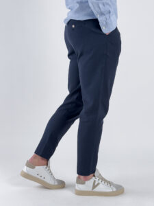 ONLY&SONS Pantalone crop in misto lino con coulisse in vita LEO 22025785 Dark Navy (2)