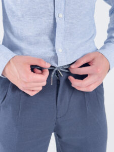 ONLY&SONS Pantalone crop in misto lino con coulisse in vita LEO 22025785 Dark Navy (5)