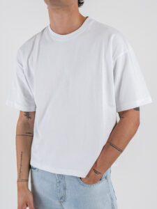 ONLY&SONS T-shirt basica over in cotone FRED CROP 22035811 Bright White (1)