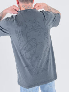 ONLY&SONS T-shirt over con stampa sul retro 22034347 ARTSY Jet BlackLily Jet (1)
