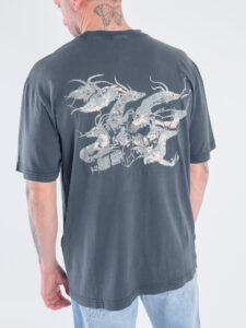 ONLY&SONS T-shirt over con stampa sul retro 22034349 JAPANESE Jet BlackMonster Je (1)
