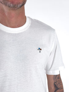 ONLY&SONS T-shirt regular con piccola stampa ricamata flower KEVIN 22034326 Cloud Dancer (4)