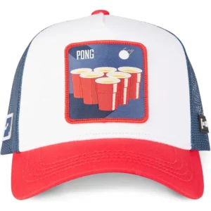 cappellino-trucker-bianco-blu-e-rosso-beer-pong-be2-cocktails-di-capslab 2