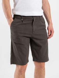 BERNA Bermuda con coulisse in misto lino 251144 Caffe (2)
