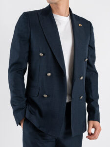 BLACKSUNDAY Abito con Giacca Doppio petto + Pantalone chinos WASABI Blu (12)
