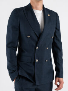 BLACKSUNDAY Abito con Giacca Doppio petto + Pantalone chinos WASABI Blu (7)