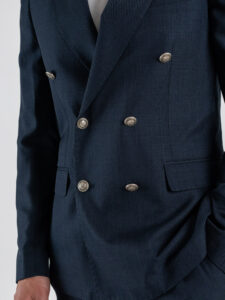 BLACKSUNDAY Abito con Giacca Doppio petto + Pantalone chinos WASABI Blu (8)