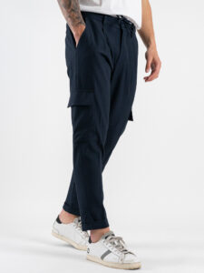 BLACKSUNDAY Abito con Giacca scollo a V + Pantalone tasconato SANTA FE Blu (11)