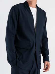 BLACKSUNDAY Abito con Giacca scollo a V + Pantalone tasconato SANTA FE Blu (4)