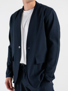 BLACKSUNDAY Abito con Giacca scollo a V + Pantalone tasconato SANTA FE Blu (6)