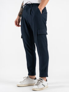 BLACKSUNDAY Abito con Giacca scollo a V + Pantalone tasconato SANTA FE Blu (9)