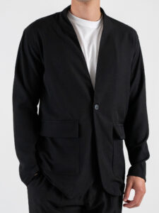 BLACKSUNDAY Abito con Giacca scollo a V + Pantalone tasconato SANTA FE Nero (1)