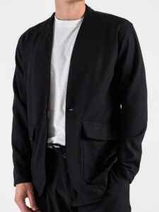 BLACKSUNDAY Abito con Giacca scollo a V + Pantalone tasconato SANTA FE Nero (10)