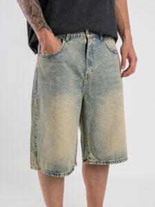 Bermuda baggy in jeans slavato AD8390 (3)