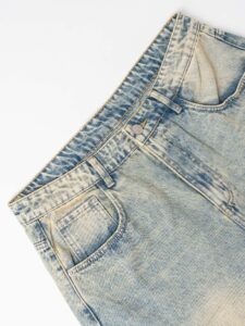 Bermuda baggy in jeans slavato AD8390 (5)