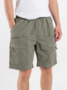 Bermuda con coulisse e tasconi laterali K8E25 Army Green (2)