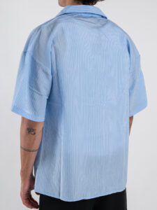 Camicia box tai a righe mezza manica ZARA Azzurro (1)