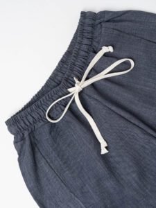 Coordinato con camicia a MM con colletto bianco + pantalone baggy fit FIA Piombo (2)