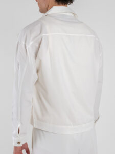 Coordinato giacchetta cropped + Pantalone baggy fit e coulisse ISA Bianco (8)