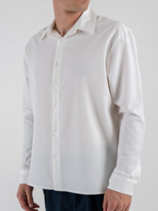 ESTASI Camicia manica lunga regular con colletto SANE’YAMAL Bianco (4)