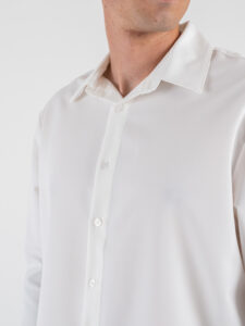 ESTASI Camicia manica lunga regular con colletto SANE’YAMAL Bianco (5)