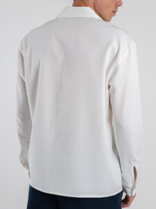 ESTASI Camicia manica lunga regular con colletto SANE’YAMAL Bianco (6)