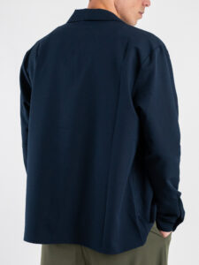 ESTASI Camicia manica lunga regular con colletto SANE’YAMAL Blu (5)