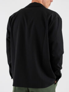 ESTASI Camicia manica lunga regular con colletto SANE’YAMAL Nero (3)