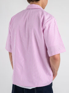 ESTASI Camicia rigata a MM con colletto e bottoni MIAMI Rosa (3)