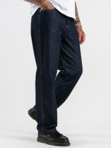 ESTASI Jeans liscio con gamba dritta ARTETA Blu scuro (8)