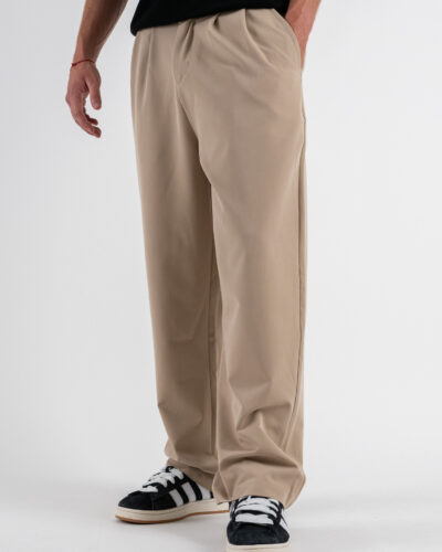ESTASI Pantalone regular leggero con gamba larga ed elastico in vita YAMAL Sabbia 3 Nuovi Arrivi