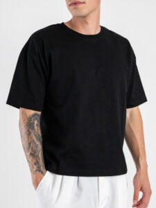 ESTASI T-shirt croppata LUNA Nero (2)