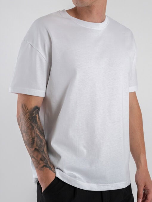 ESTASI T shirt over in cotone SOLE Bianco 1 1 ESTASI T-shirt regular in cotone con spalla scesa SOLE Bianco