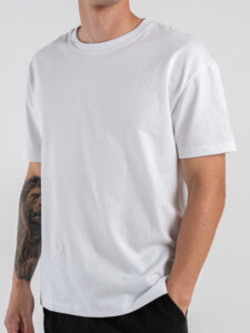 ESTASI T-shirt over in cotone SOLE Bianco (3)
