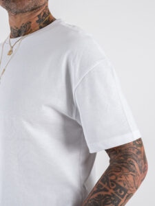 ESTASI T-shirt over in cotone SOLE Bianco (6)
