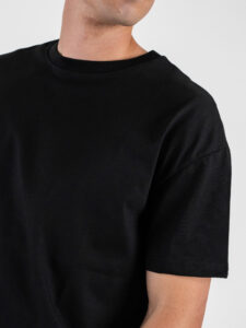 ESTASI T-shirt over in cotone SOLE Nero (4)