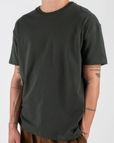ESTASI T shirt over in cotone SOLE Verde Militare 5 Home