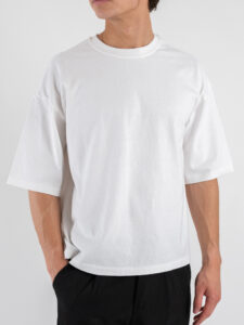ESTASI T-shirt regular box fit TERRA Bianco (3)