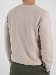 GIANNI LUPO Maglia girocollo in cotone lavorato GL33506 Beige (1)