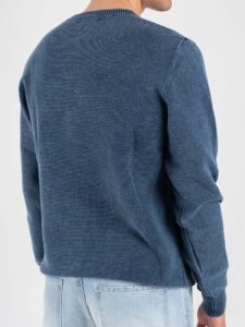 GIANNI LUPO Maglia girocollo in cotone lavorato GL33506 Navy (4)