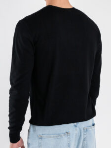 GIANNI LUPO Maglia girocollo leggera in viscosa GL512S Nero (1)