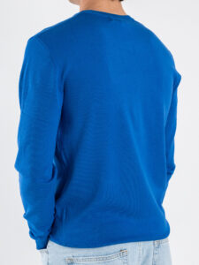 GIANNI LUPO Maglia girocollo leggera in viscosa GL512S Oceano (2)