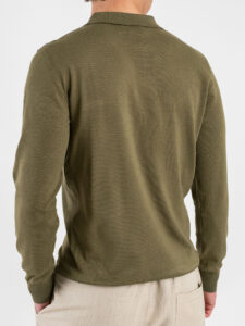 GIANNI LUPO Polo in tinta unita con zip GL35205 Military (1)