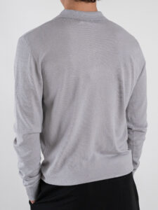 GIANNI LUPO Polo leggera in viscosa GL33762 Grey (1)