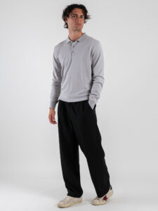 GIANNI LUPO Polo leggera in viscosa GL33762 Grey (2)