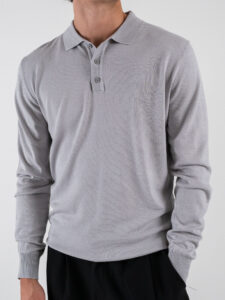 GIANNI LUPO Polo leggera in viscosa GL33762 Grey (3)