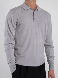GIANNI LUPO Polo leggera in viscosa GL33762 Grey (4)