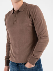 GIANNI LUPO Polo leggera in viscosa GL33762 Tobacco (2)