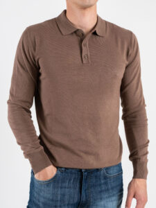 GIANNI LUPO Polo leggera in viscosa GL33762 Tobacco (5)