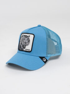 GOORIN BROS Cappellino azzurro con patch in pelle bianca stampa tigre SAVAGE (2)